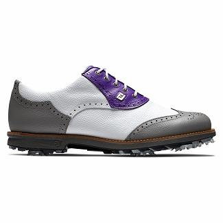 Scarpe Golf Footjoy Donna Premiere Series Spikes Bianche/Grigie/Viola Italia SQK837260